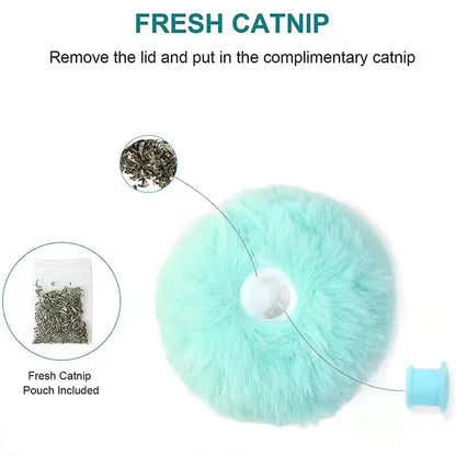 Interactive Smart Cat Toy Ball: Plush Electric Catnip Training Toy with Touch Sounding - Pet Product Squeak Toy for Kittens