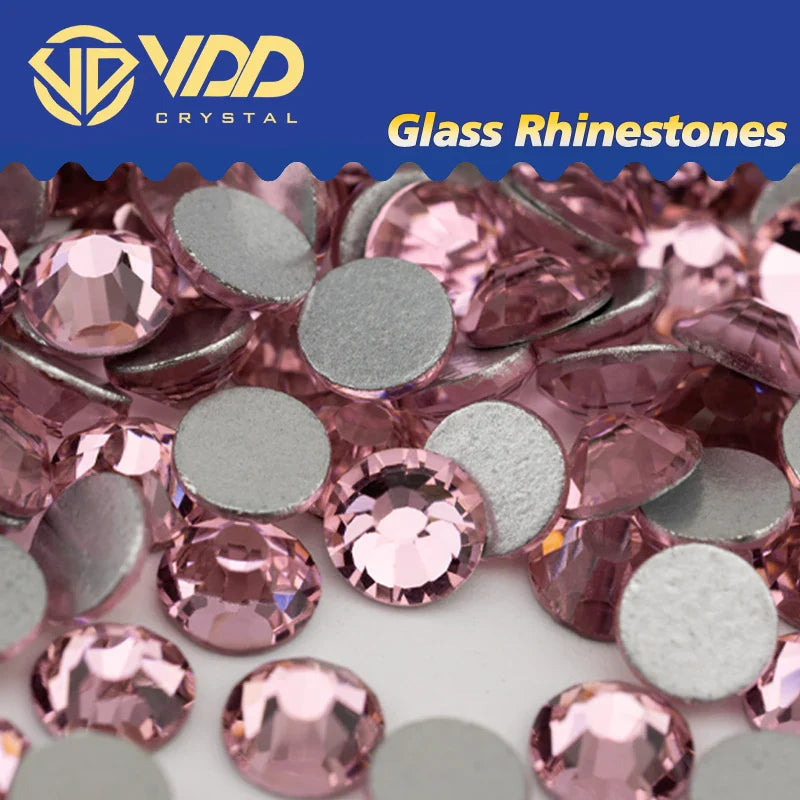 VDD SS4–SS30 Glass Crystal Rhinestones – High Quality Flatback Glitter Strass Stones for Nail Art, DIY Crafts & Decoration