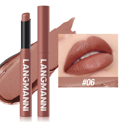 12-Color Matte Lipstick Pencil – Waterproof, Long-Lasting Non-Stick Lip Stain Tint Nude Makeup Pen