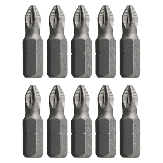 10-Pcs 25mm Anti-Slip Magnetic Hex Shank Screwdriver Bit Set – PH1, PH2, PH3, PZ1, PZ2, PZ3 Drill Bits