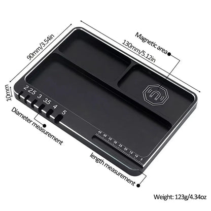9IMOD RC Screw Tray – Magnetic Aluminum Alloy Storage Plate for RC Airplane, Car, Boat Repair Tools