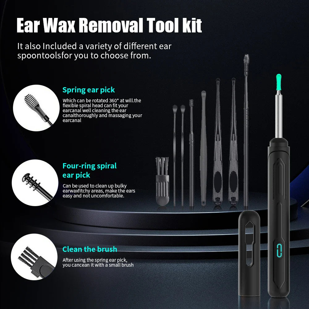 Ear Cleaner with Camera Set – HD Otoscope, USB-C Charging Endoscope, Wax Removal Tool & Earpick, NK3 Pro Ear Cleaning Set