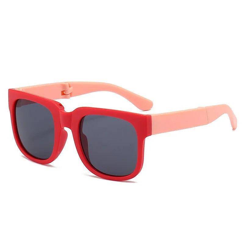 Foldable Kids Sunglasses – UV Protection Cartoon Shades for Boys & Girls, Fashionable Baby Eyewear