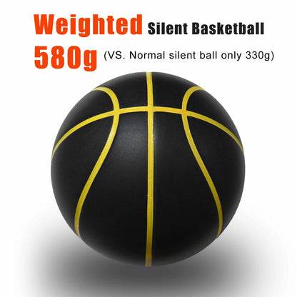 Silent Foam Basketball – Size 7/6/5, Indoor Grooved Airless Quiet Dribbling Training Ball Gift