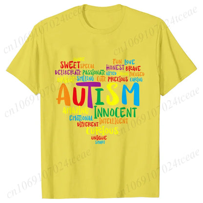 Women’s Live Love Accept Autism Awareness T-Shirt – Graphic Y2K Summer Top for Autism Awareness Month