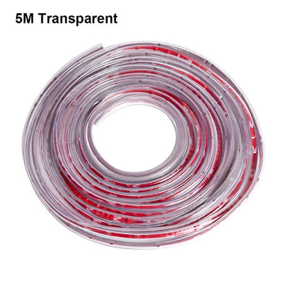 5M Transparent Car Door Edge Protector - PVC Anti-Scratch Anti-Collision Sealing Strip for Vehicle Door Protection & Trim