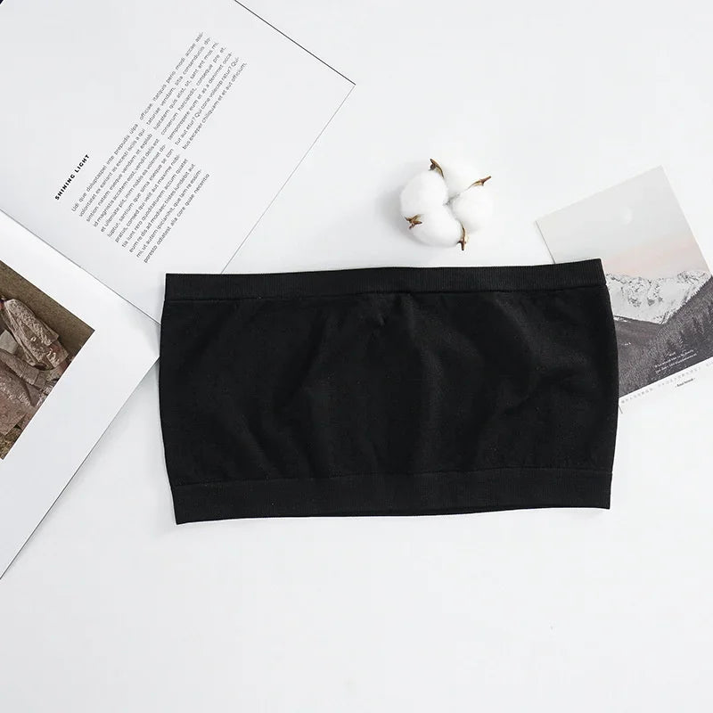 SP&CITY Women’s Summer Cotton Tube Top – Breathable Seamless Strapless Bra, No-Pad Underwear