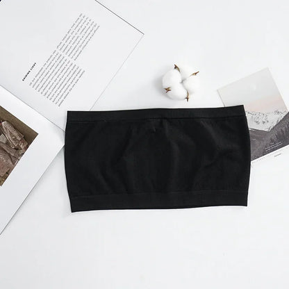 SP&CITY Women’s Summer Cotton Tube Top – Breathable Seamless Strapless Bra, No-Pad Underwear