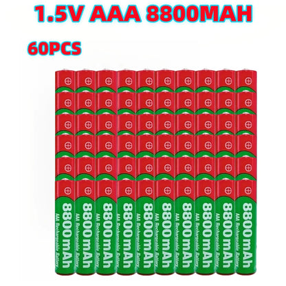 NEW 8800mAh Rechargeable AAA Alkaline Battery – 1.5V for Clocks, Mice, Computers, Toys & More