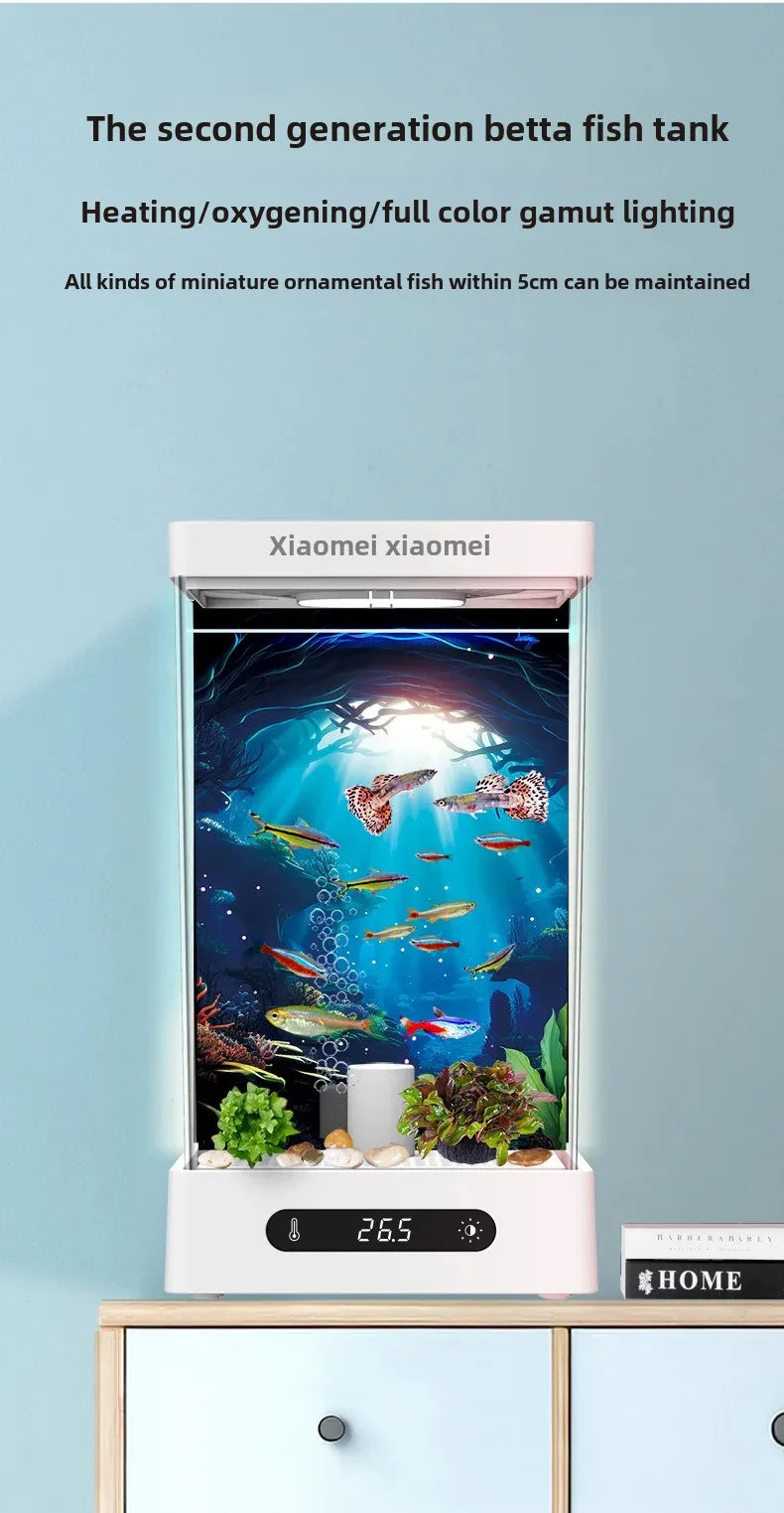 Smart Betta Fish Tank – Mini Desktop Self-Circulating Ecological Aquarium for Small Spaces