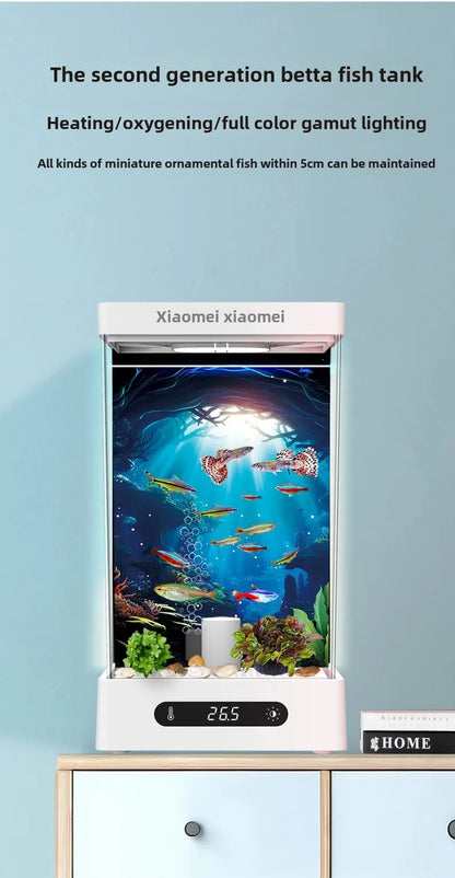 Smart Betta Fish Tank – Mini Desktop Self-Circulating Ecological Aquarium for Small Spaces