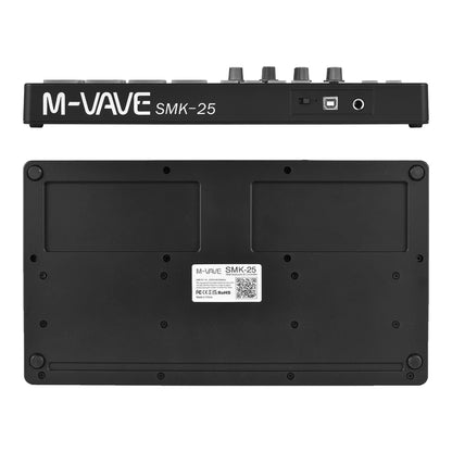 M-VAVE 25 Key MIDI Control Keyboard – Portable USB, Velocity-Sensitive Keys, 8 RGB Pads, 8 Knobs