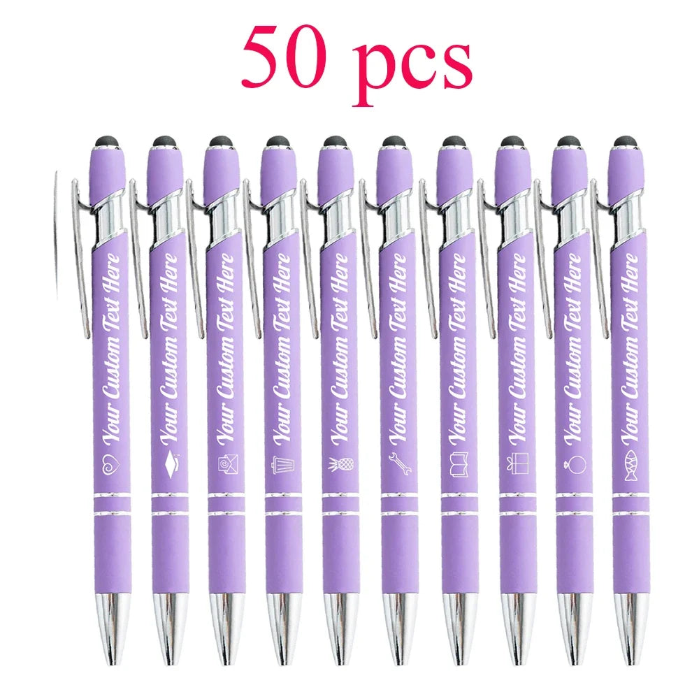 Customized Ballpoint Pen with Stylus - Personalized Metal Name & Logo Pen for Business, Graduation & Gifts