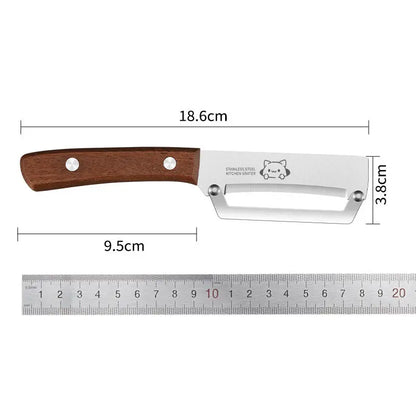 Wooden Handle Paring Knife – Premium Kitchen Fruit & Sugarcane Scraping Tool