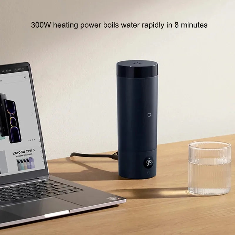XIAOMI Mijia Portable Electric Kettle 2 — 350ml Smart Temperature Insulated Thermos Cup Fast Water Boiler for Travel