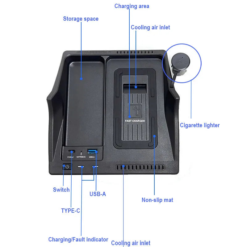 Honda Civic FE Wireless Charger - Fast Charging Pad for 2022–2025 11th Gen Models
