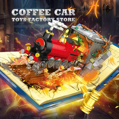 LED Magic Train Building Block Set – 3D Locomotive & Station MOC Puzzle Toy DIY Gift for Kids & Adults