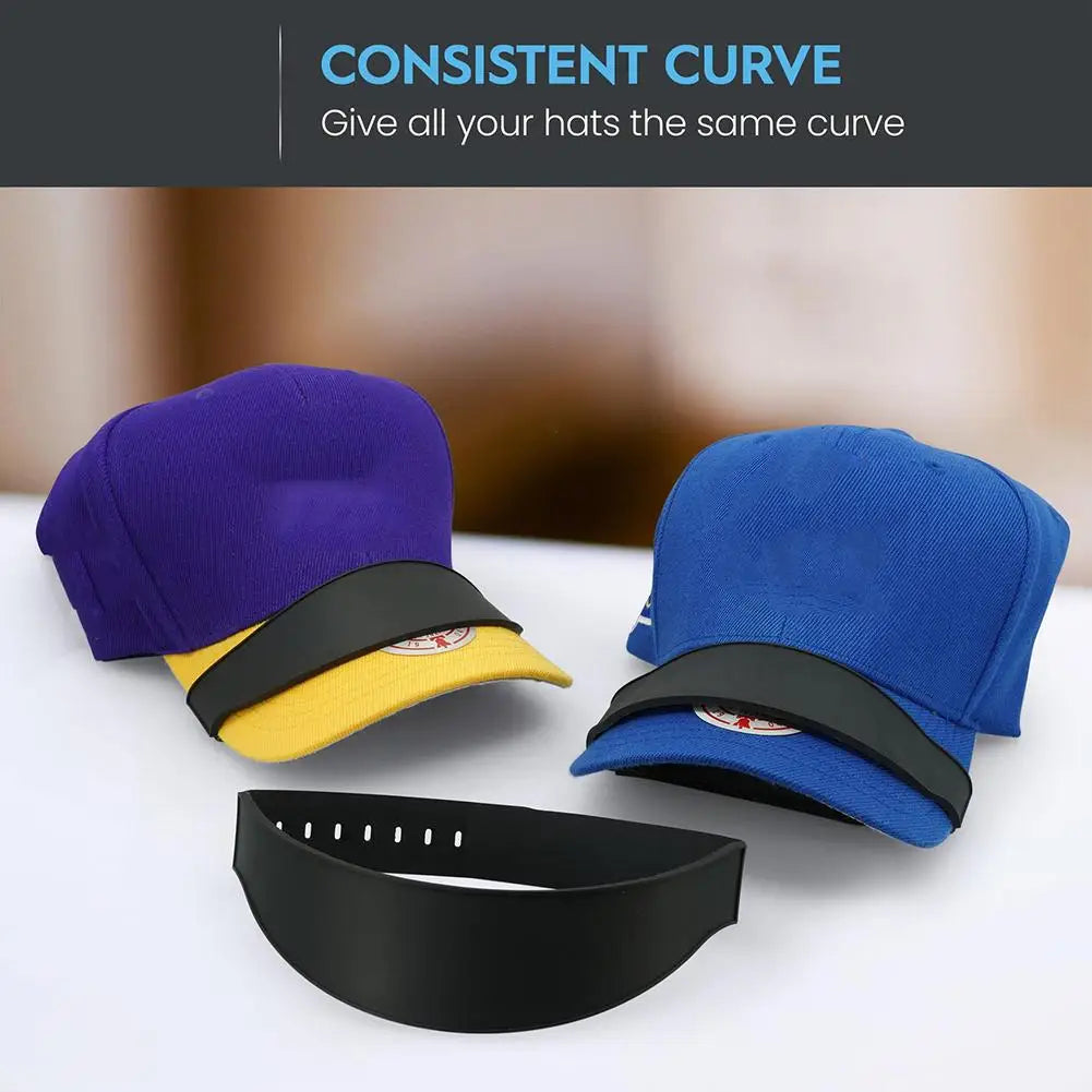 Reusable Adjustable Hat Brim Bender – No-Steam Baseball Cap Curving & Shaping Band