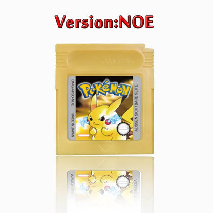Pokemon GBC Game Cartridge - 16-Bit Video Game Card in Red, Blue, Crystal, Gold, Silver & Yellow Versions