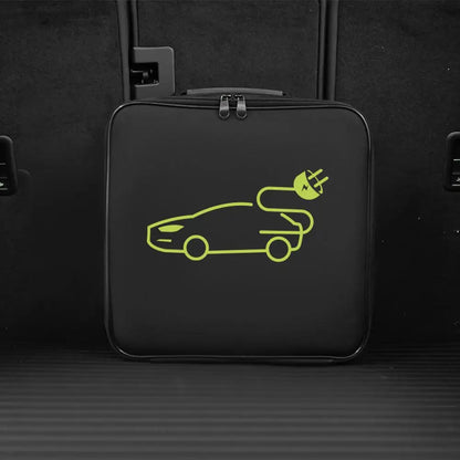 Electric Car Battery Jumper Cable Storage Bag – Waterproof EV Charger Gun Organizer for Charging Cables & Cords