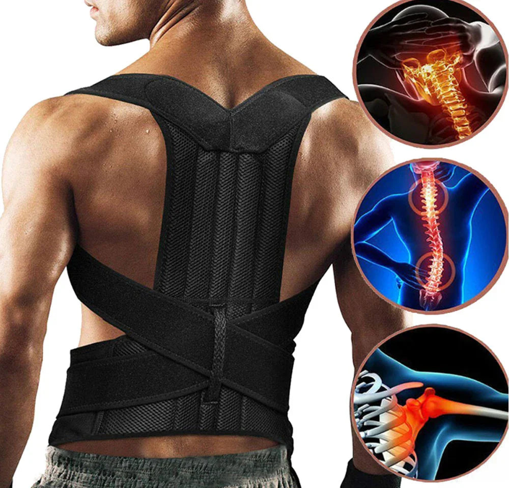 Back Posture Corrector Belt — Shoulder Support & Spine Brace for Upper & Lower Back Pain Relief | Clavicle Posture Vest