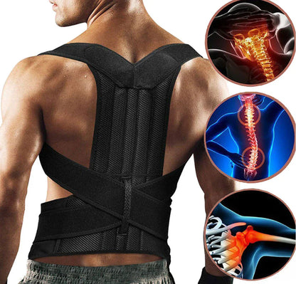 Back Posture Corrector Belt — Shoulder Support & Spine Brace for Upper & Lower Back Pain Relief | Clavicle Posture Vest