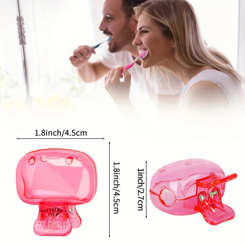 1PCS Travel Toothbrush Head Cover – Protective Cap & Brush Pod Case, Portable Plastic Clip for Travel