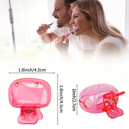 1PCS Travel Toothbrush Head Cover – Protective Cap & Brush Pod Case, Portable Plastic Clip for Travel