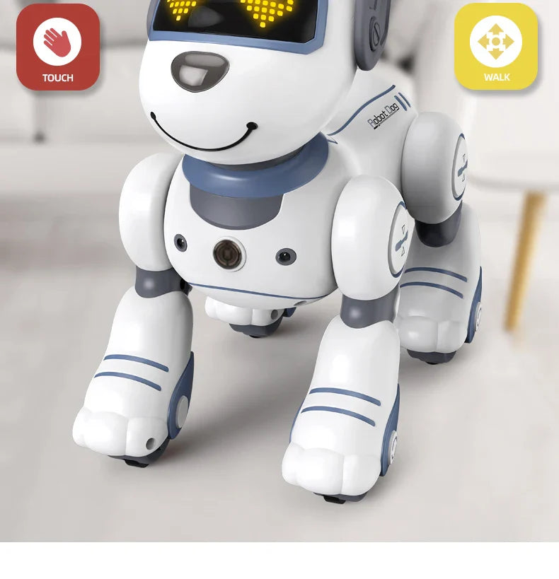 2-in-1 Intelligent Remote Control Robot Dog – Programmable Stunt & Voice Command Toy with Touch & Music for Kids