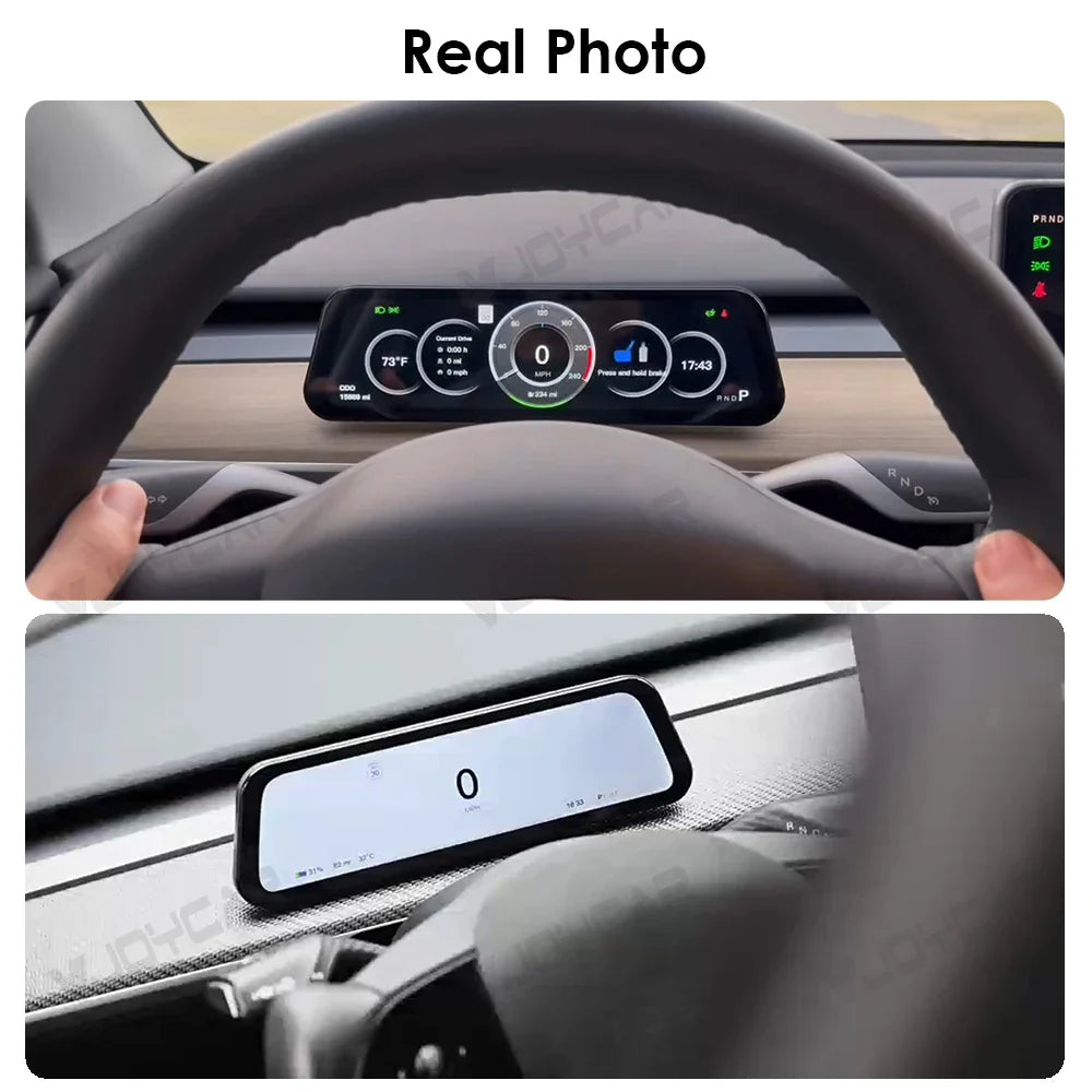Gen 2 9.6" Instrument Display for Tesla Model 3 & Y – Blind Spot Reminder with OTA Upgrade, Juniper Dashboard