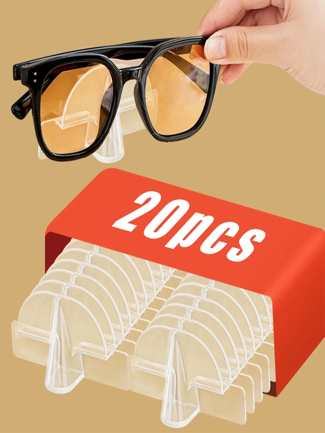 10/16/20/30/40pcs Wall-Mounted Glasses Holder – Fashionable Eyeglass Storage Rack