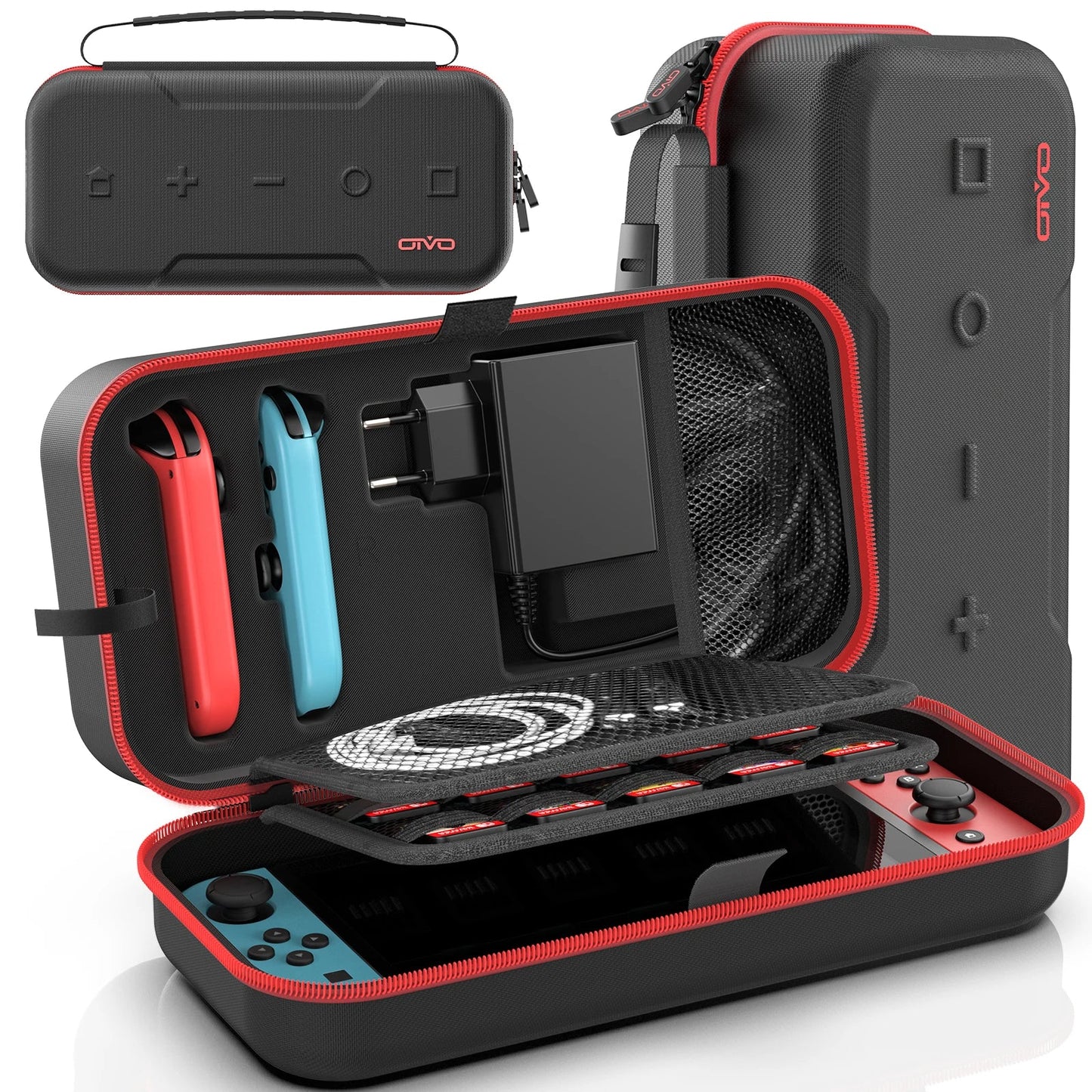 OIVO Large Storage Bag for Nintendo Switch OLED - Portable Carrying Case, Anti-Scratch, Waterproof Travel Bag