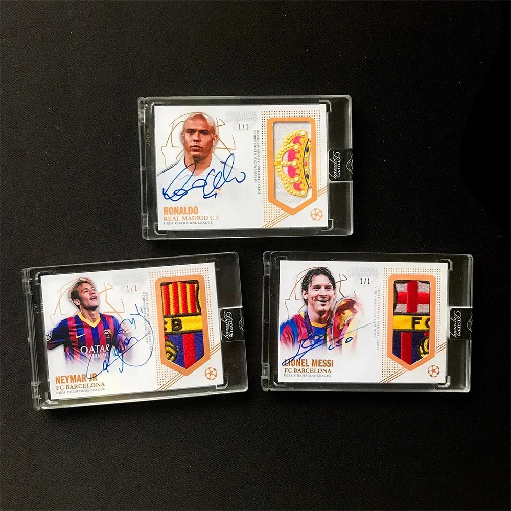 Panini DIY Jersey Card – Messi, Ronaldo & Neymar Signed Collectible, Homemade Birthday & Christmas Gift