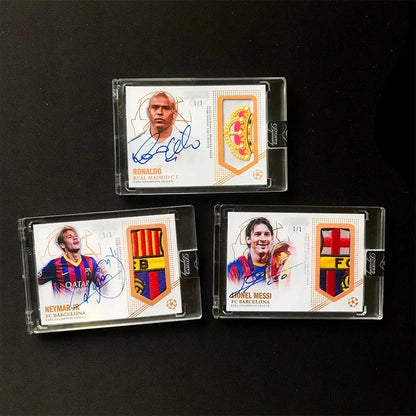 Panini DIY Jersey Card – Messi, Ronaldo & Neymar Signed Collectible, Homemade Birthday & Christmas Gift