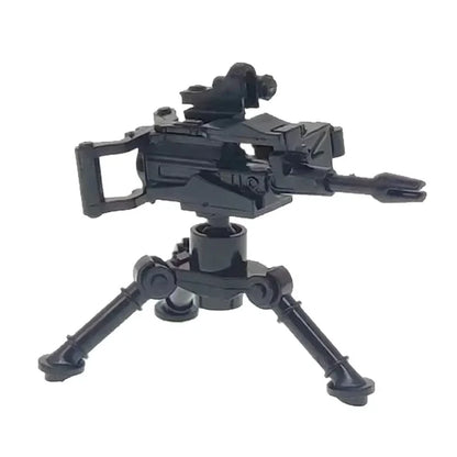 Military Building Blocks Soldier Set - Tactical Weapons Figures with Gatling Gun, Rifle, Mortar & Accessories Toy Kit