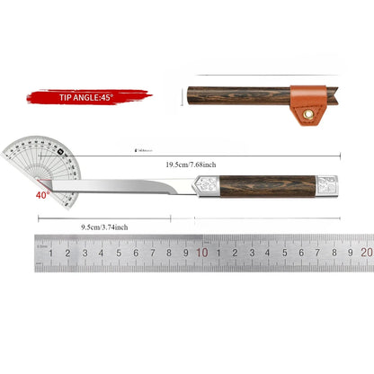 High Hardness Stainless Steel Fruit Knife - Kitchen Use with Imitation Wood Grain Handle