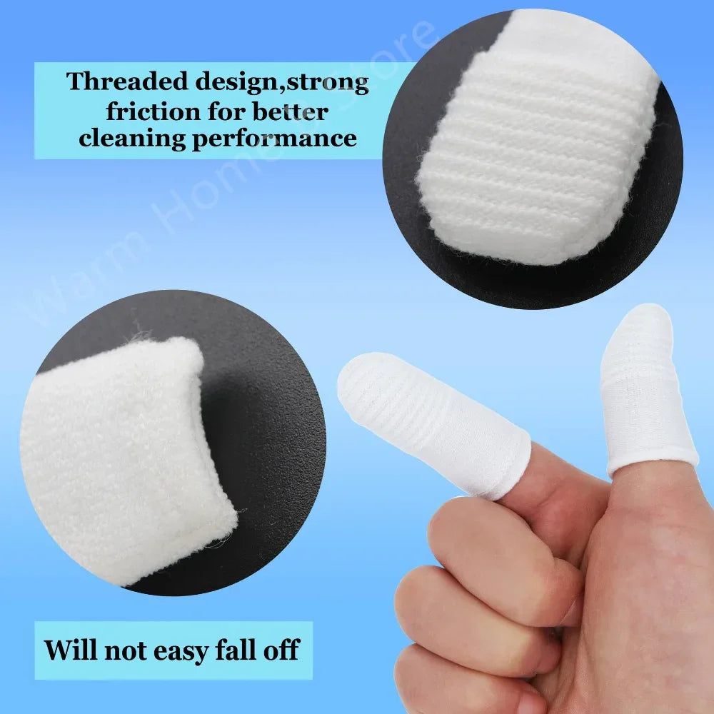 12/2pc Pet Oral Care Finger Cots - Two-Finger Brushing Design for Tartar Removal and Cochlear Cleaning - Cat and Dog Toothbrush Covers