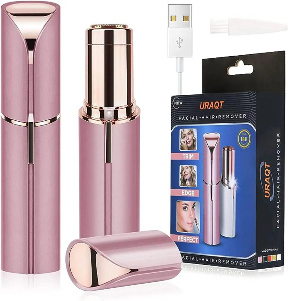 Women’s Facial Hair Remover — Painless Rechargeable Electric Shaver for Lip, Chin & Arms