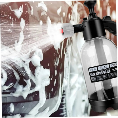 Air Pressure Car Wash Foam Spray Can – Handheld 2L High-Pressure Transparent Foam Watering Can for Car & Family