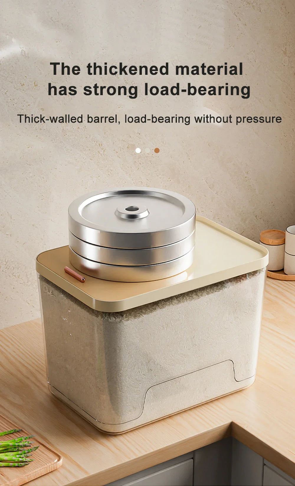 10KG Rice Storage Container & Pet Food Box - Sealed Cereal Dispenser with Buckle, Insect-Proof Grain Organizer for Kitchen