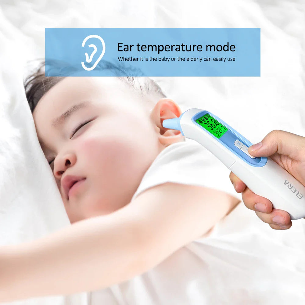 ELERA Digital Infrared Ear & Forehead Thermometer — Non-Contact Baby & Adult Body Thermometro with LCD, Fever & Household Health Monitor