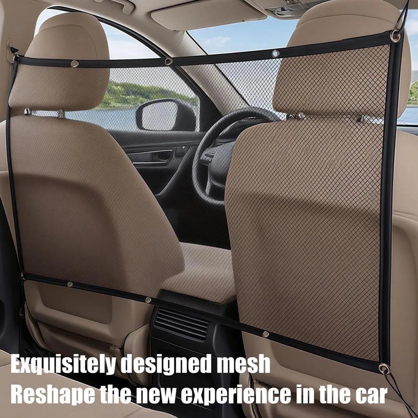 Pet Car Safety Barrier Net – Backseat Dog & Child Restraint Divider for Secure Vehicle Travel Protection