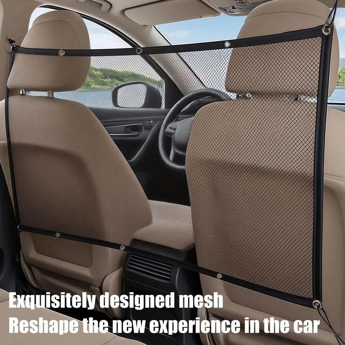 Pet Car Safety Barrier Net – Backseat Dog & Child Restraint Divider for Secure Vehicle Travel Protection