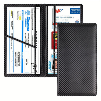 Men's Card Holder, Car Registration Vehicle License Insurance Card Holder Wallet