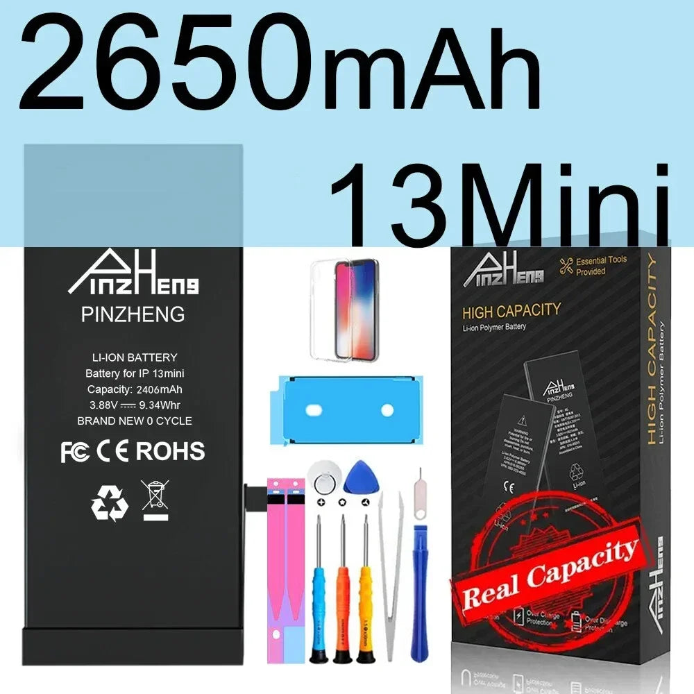 PINZHENG High Capacity Replacement Battery for iPhone X, XR, XS, 11, 12 & 13 Mini, Pro & Pro Max