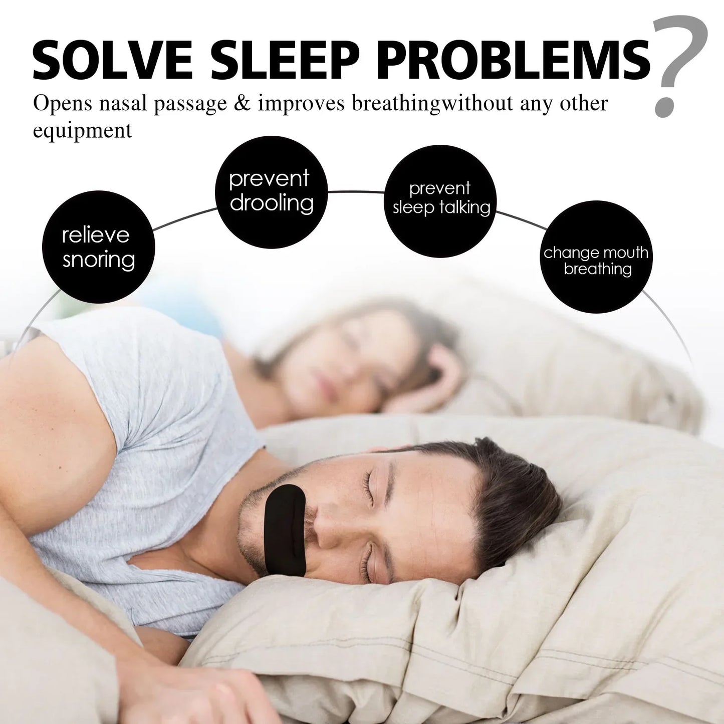 EELHOE Anti-Snoring Patch – Sleep Improvement Sticker for Better Breathing, Portable Mouth Orthosis Tape to Stop Snoring