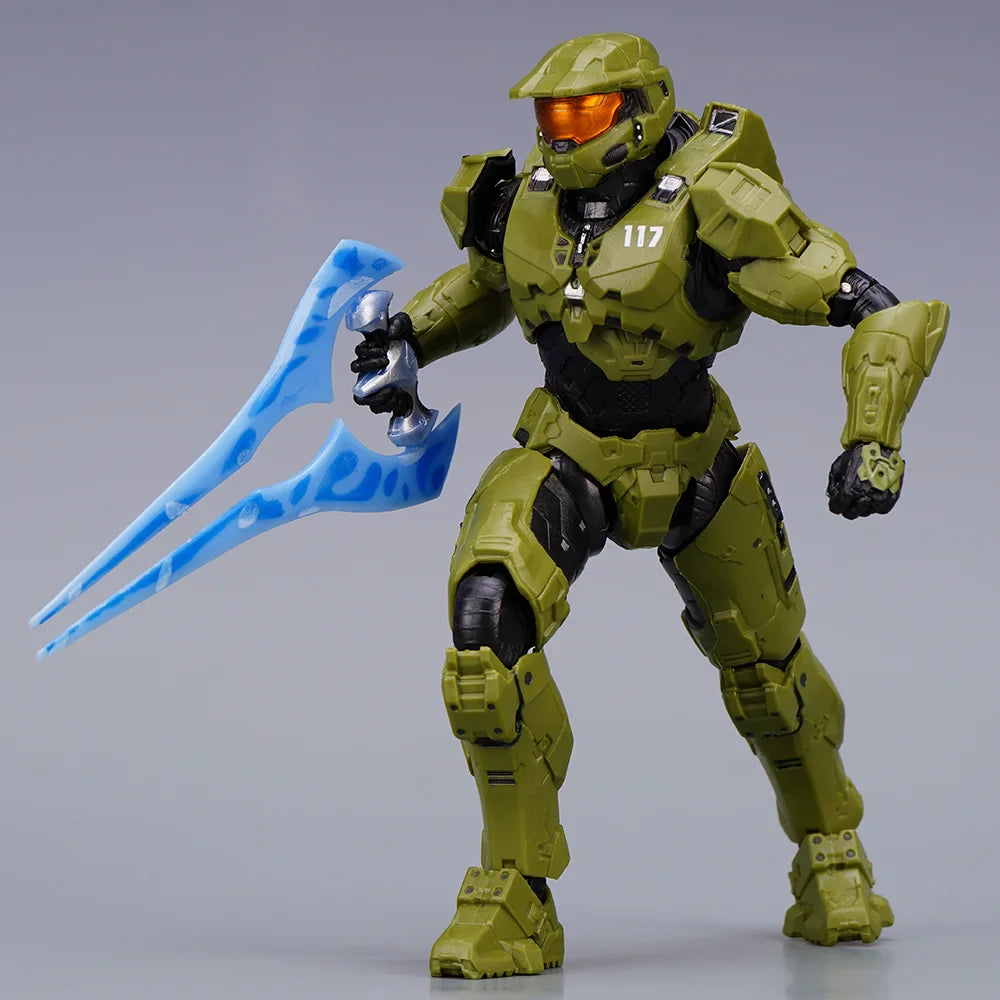 Halo Master Chief Action Figure – 1/12 PVC John-117 Collectible Toy with Full Body Articulation