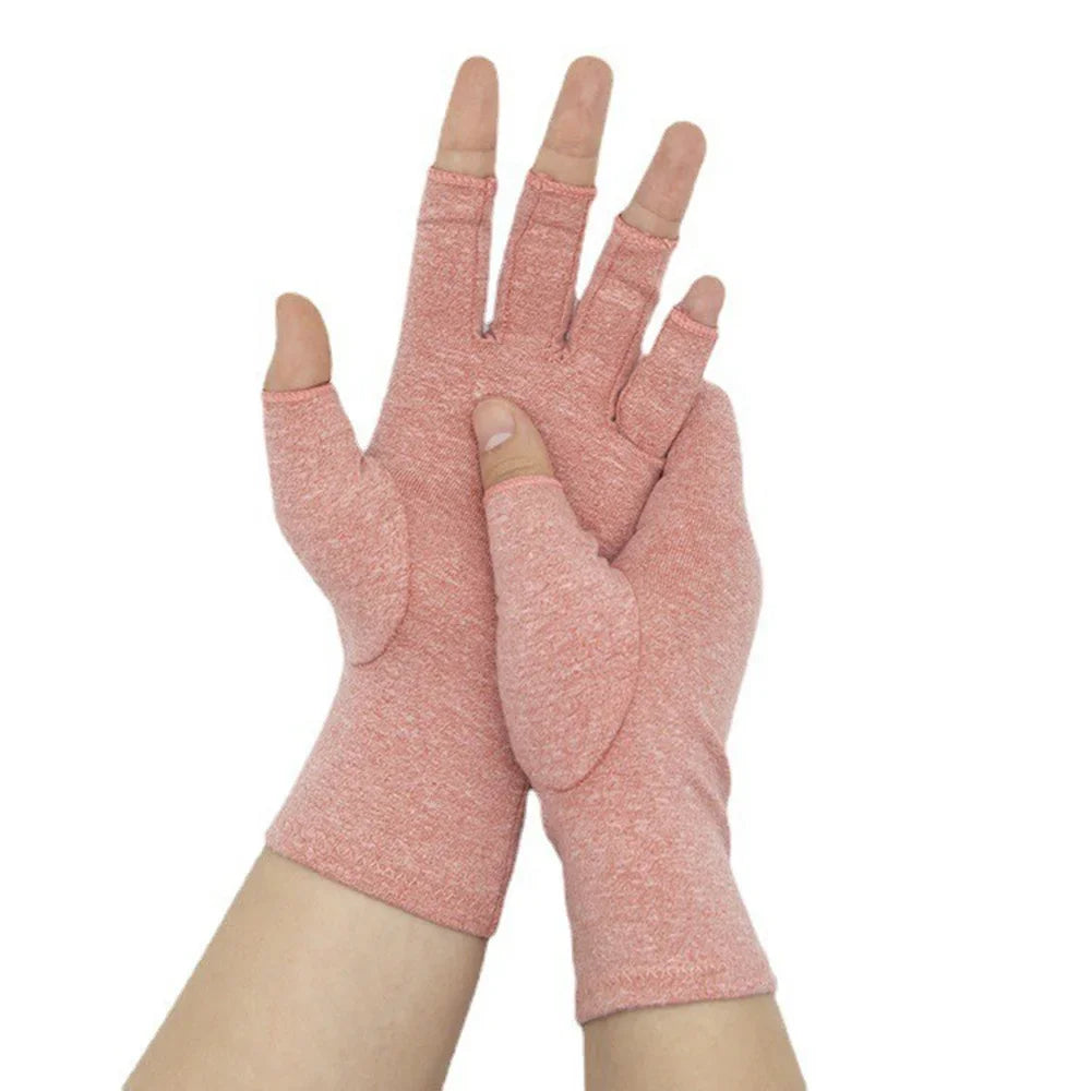Compression Arthritis Gloves - Half Finger Wrist Support for Joint Pain Relief
