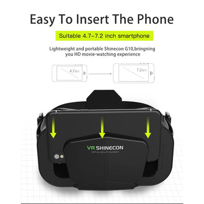 Shinecon 3D VR Glasses – Virtual Reality Headset with Controller for Smartphone Gaming