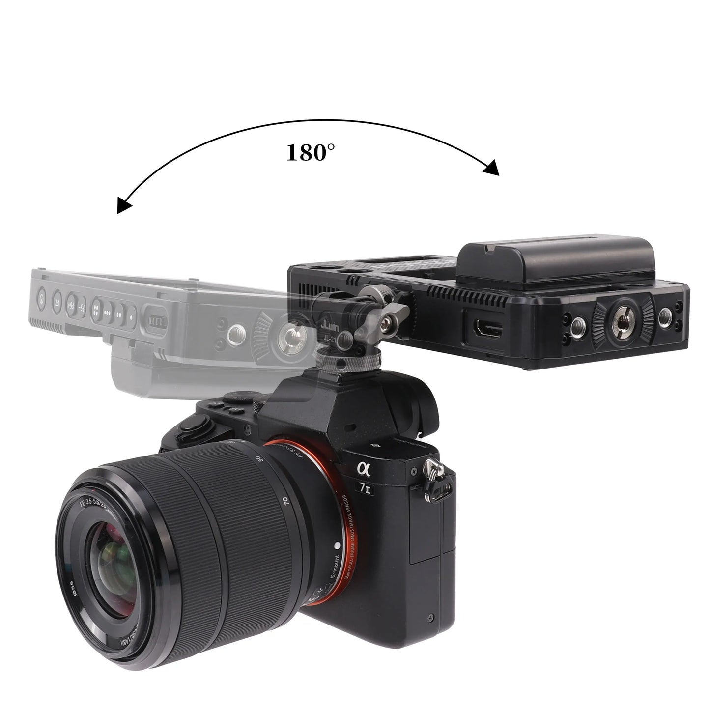 FOTGA Cold Shoe Monitor Mount Bracket – Universal QR Plate for DSLR/SLR Camera, Monitor, and Speedlite, 3KG Payload